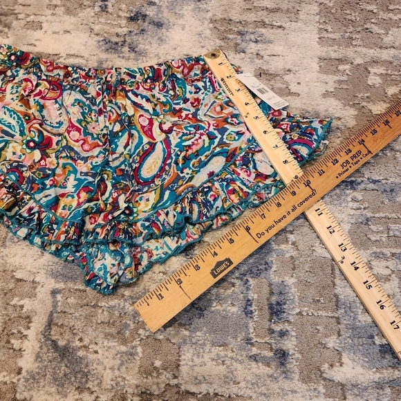 NWT Volcom Shorts Flowy Colorful Mulitcolored Size Small Stretch Waist Beachy - Picture 10 of 16